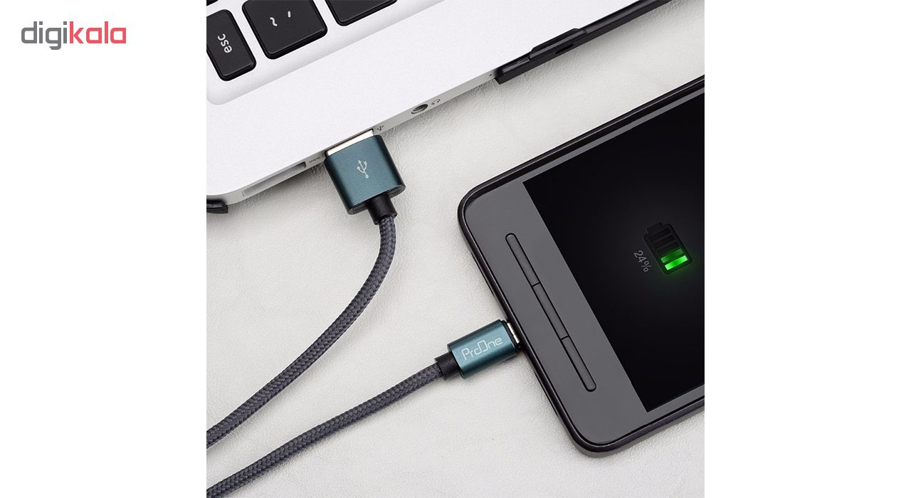 کابل تبدیل USB به USB-C پرووان مدل ELG11 طول 1 متر