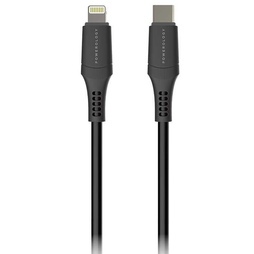 کابل تبدیل USB-C به لایتنینگ پاورولوجی مدل P12CLV2BK طول 1.2 متر کابل تبدیل USB-C به لایتنینگ پاورولوجی مدل P12CLV2BK طول 1.2 متر