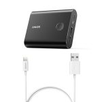 پاوربانک انکر مدل A1316 PowerCore Plus With QC3 با ظرفیت 13400mAH به همراه کابل لایتنینگ